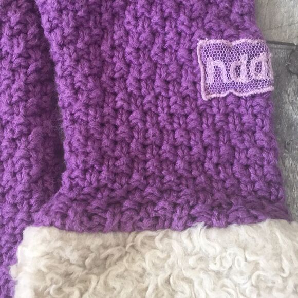 Hand Knitted naartjie kids purple teddy sweater 5 - Picture 3 of 4